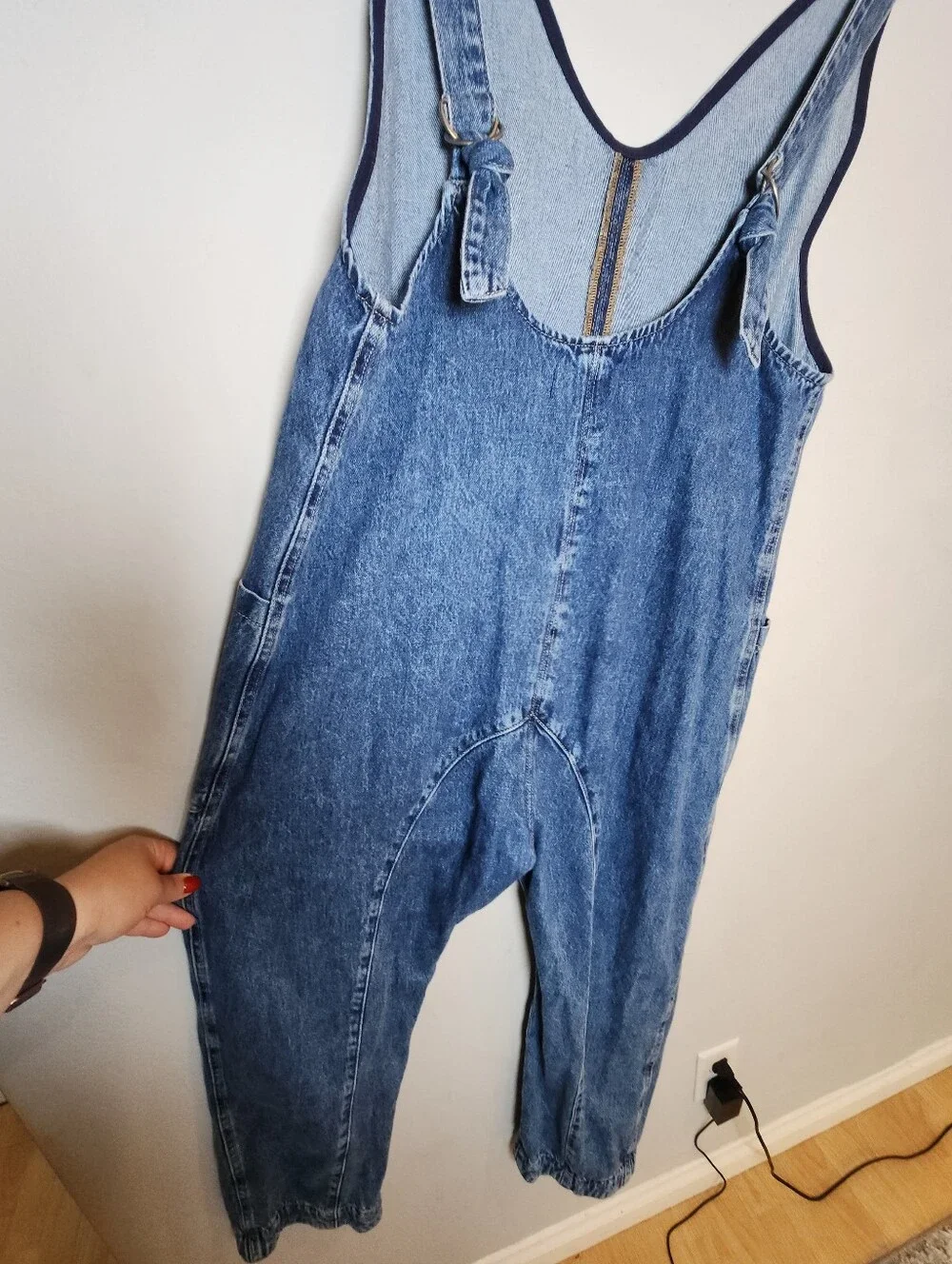 Free People / We The Free High Roller Jumpsuit Denim Jumper Size Medium